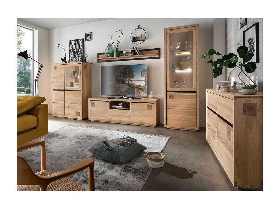 Étagère murale 1.2x0.22x0.24 m Chêne huilé FENDE WZ-0159