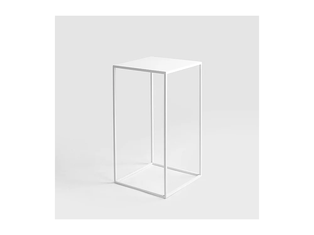 Tavolino da caffè 30x30x60 cm bianco tensio metallo 30