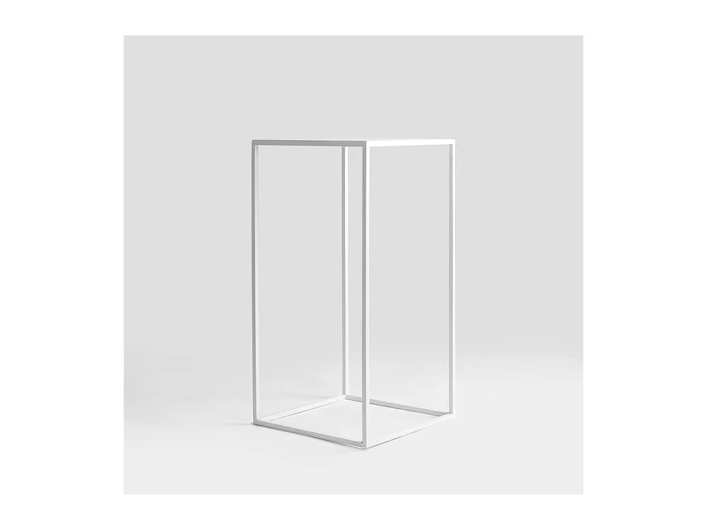 Tavolino da caffè 30x30x60 cm bianco tensio metallo 30