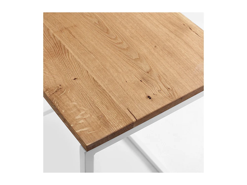 Couchtisch 40x60x60 cm Eiche Weiß Lupe 60 Massivholz