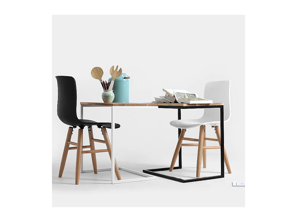 Couchtisch 40x60x60 cm Eiche Weiß Lupe 60 Massivholz