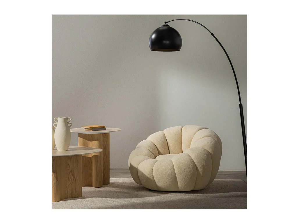 Loungefauteuil 66x100x100 cm beige Loel