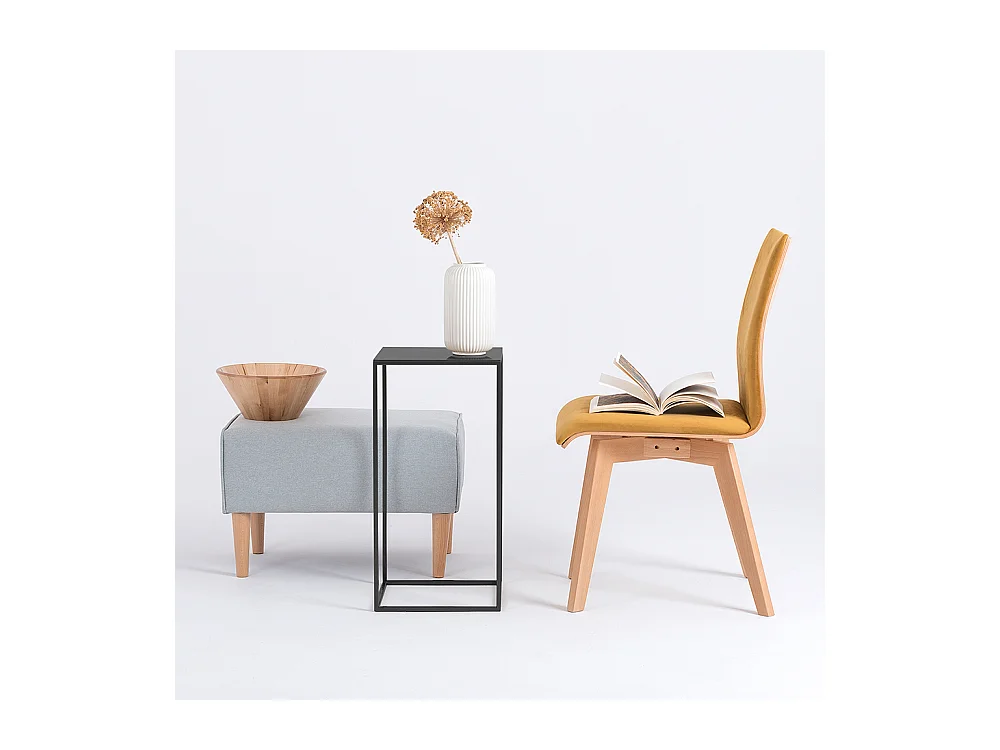 Mesa de centro 30x30x60 cm negro tensio metal 30