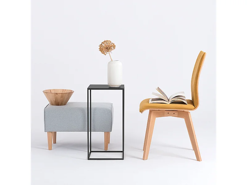 Table basse 30x30x60 cm noir tensio métal 30