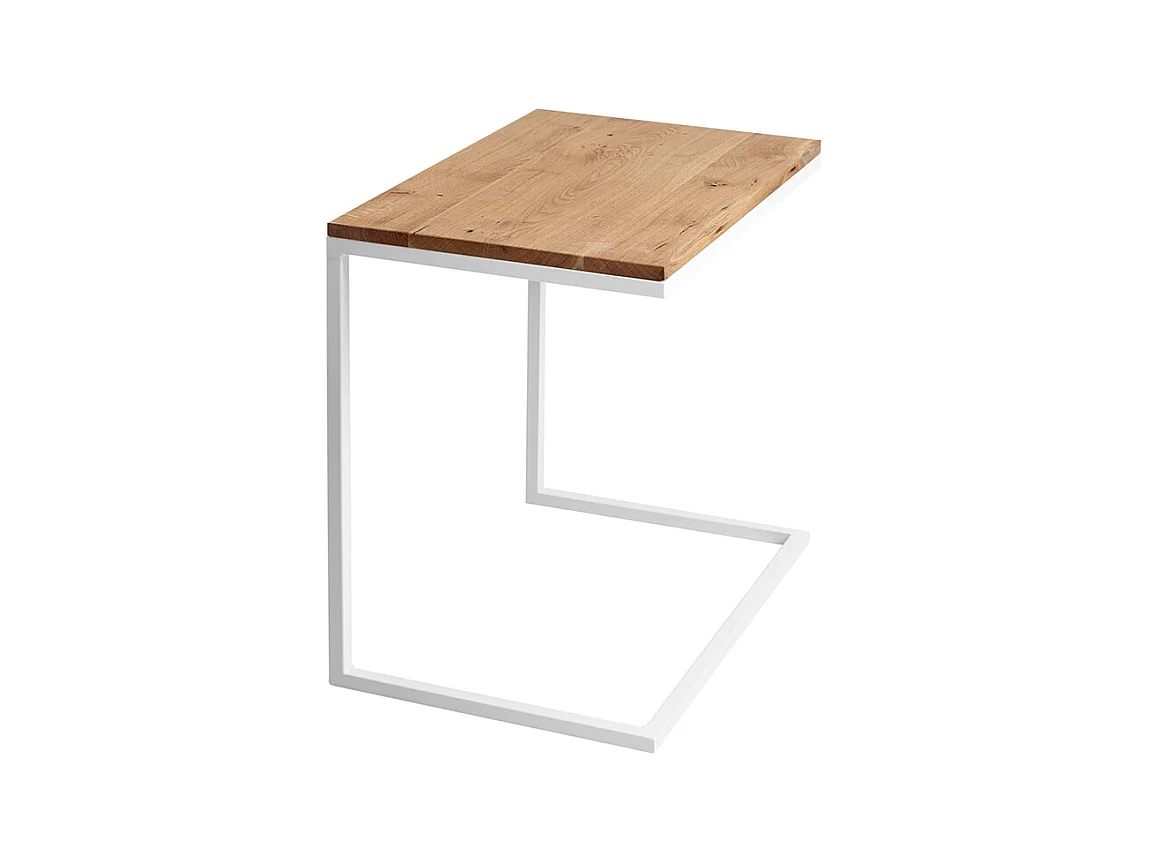 Couchtisch 40x60x60 cm Weiß Lupe 60