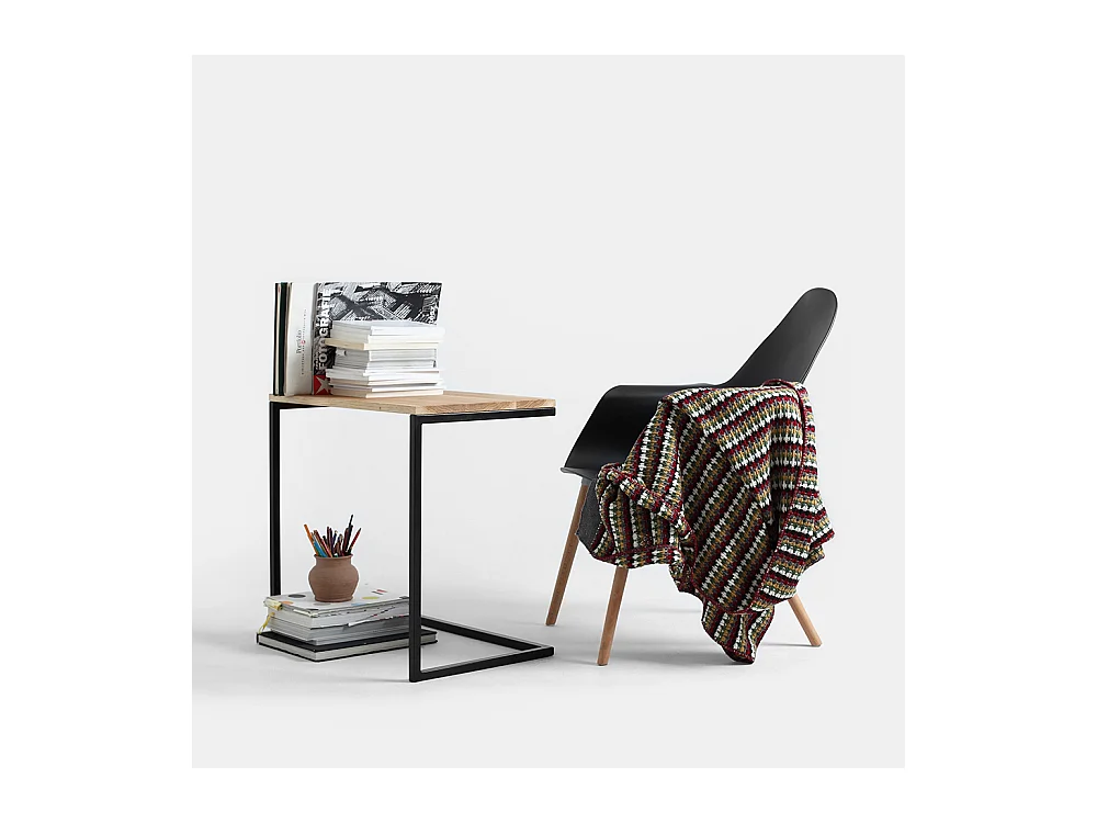 Couchtisch 40x60x60 cm Schwarz Lupe 60