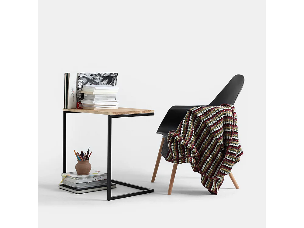 Couchtisch 40x60x60 cm Schwarz Lupe 60