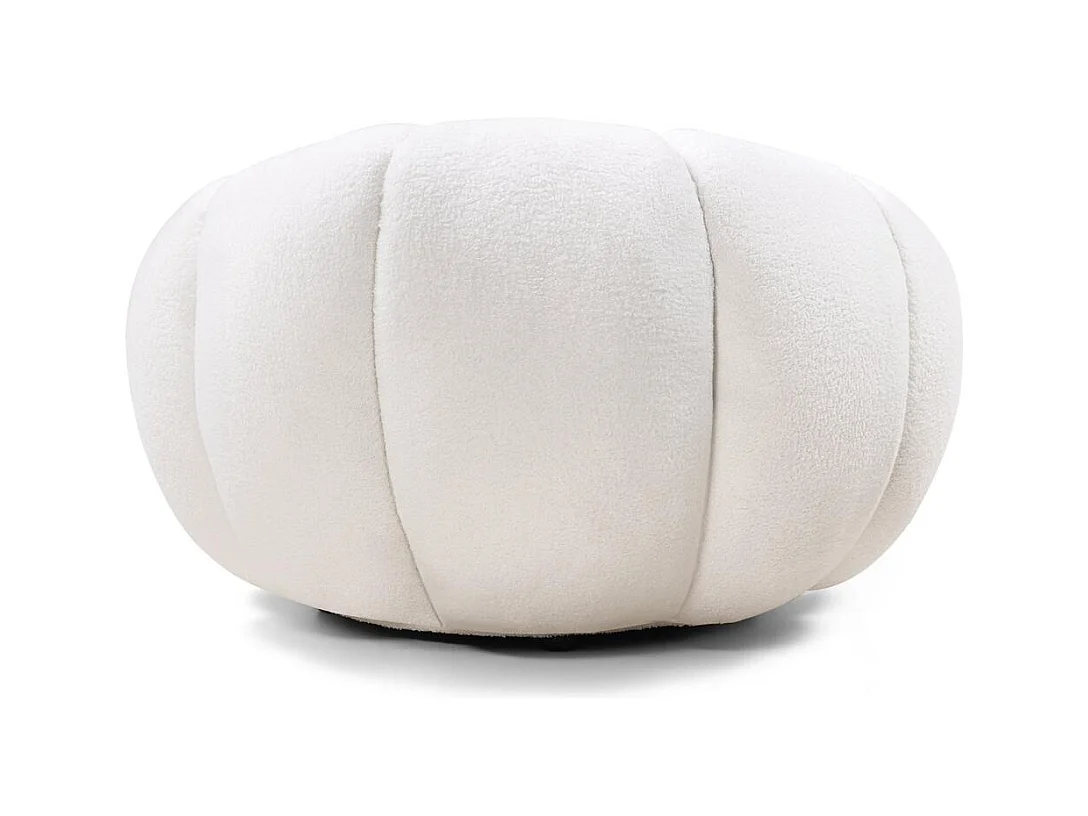 Fauteuil lounge 100x100x66 cm blanc Loel