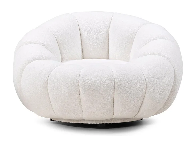 Poltrona Lounge 100x100x66 cm bianca Loel