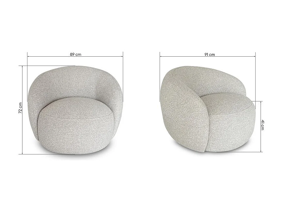 Drehstuhl 72x89x91 cm beige Nora