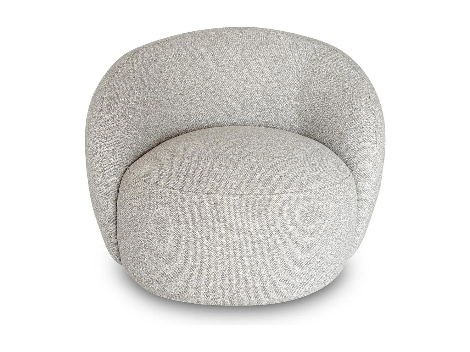 Fauteuil pivotant 72x89x91 cm beige Nora