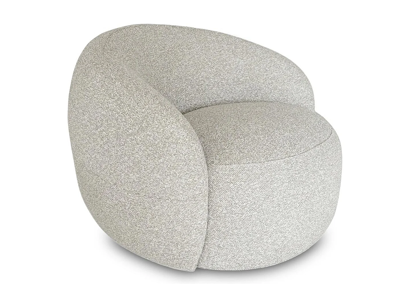 Fauteuil pivotant 72x89x91 cm beige Nora