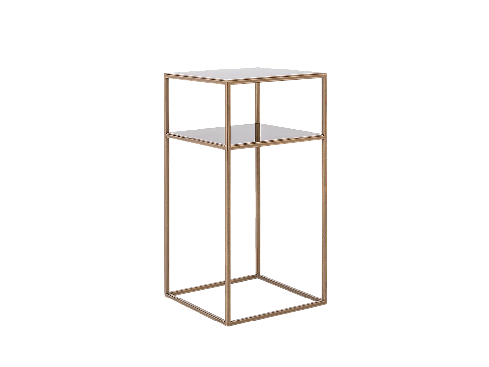 Table basse 0,3x0,3x0,6 m or tensio 2 étages métal 30