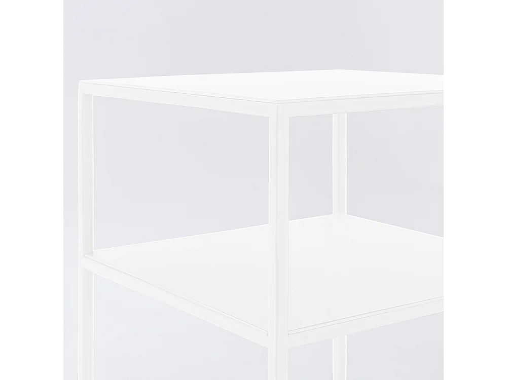 Mesa de Centro 0,3x0,3x0,6 m branca tensio 2 andares metal 30