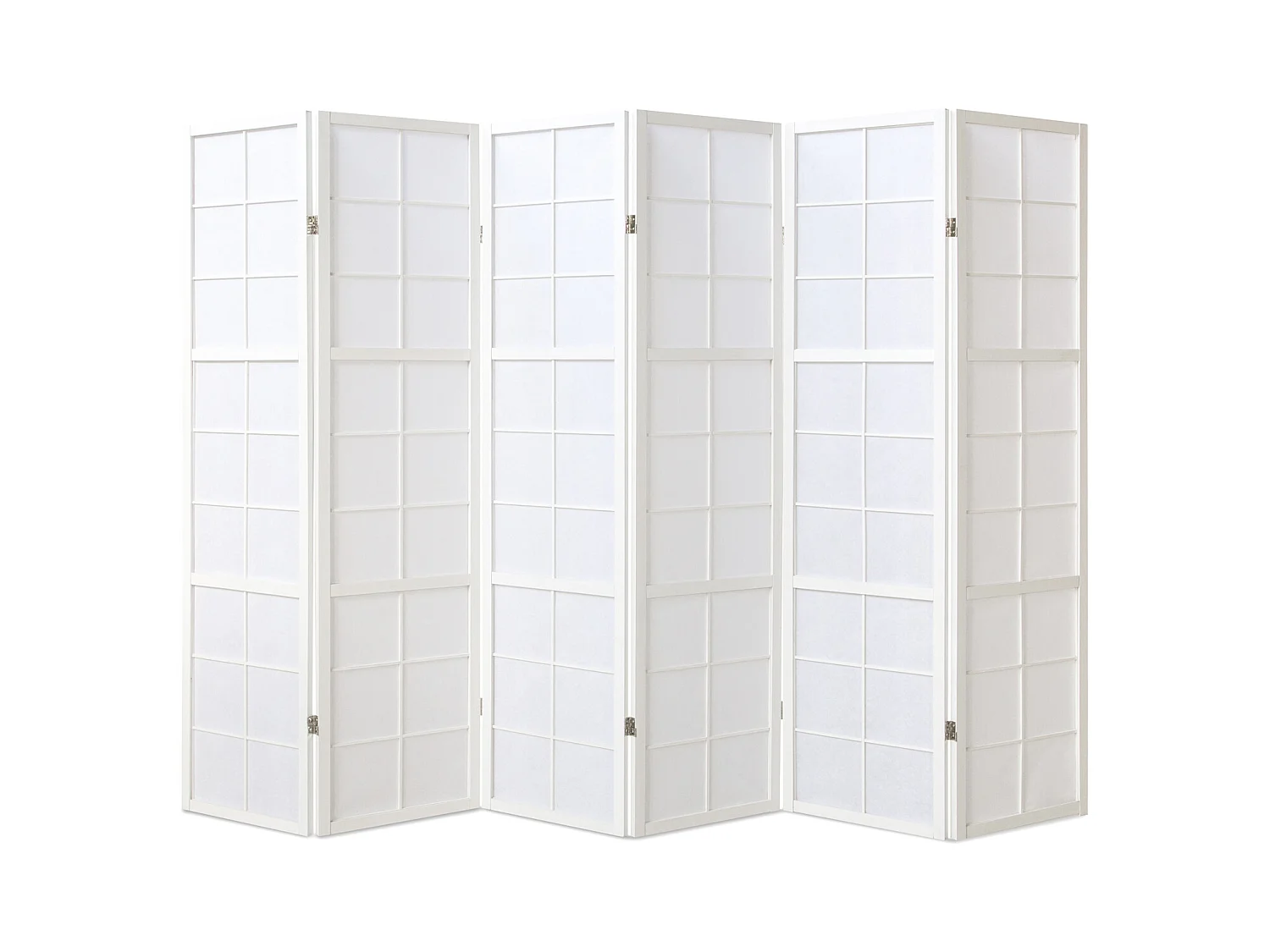 Paravent 264x175x2,2 cm blanc Shoji