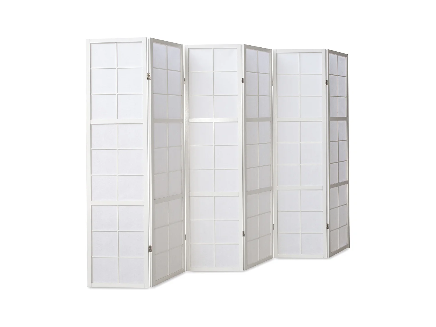 Paravent 264x175x2,2 cm blanc Shoji