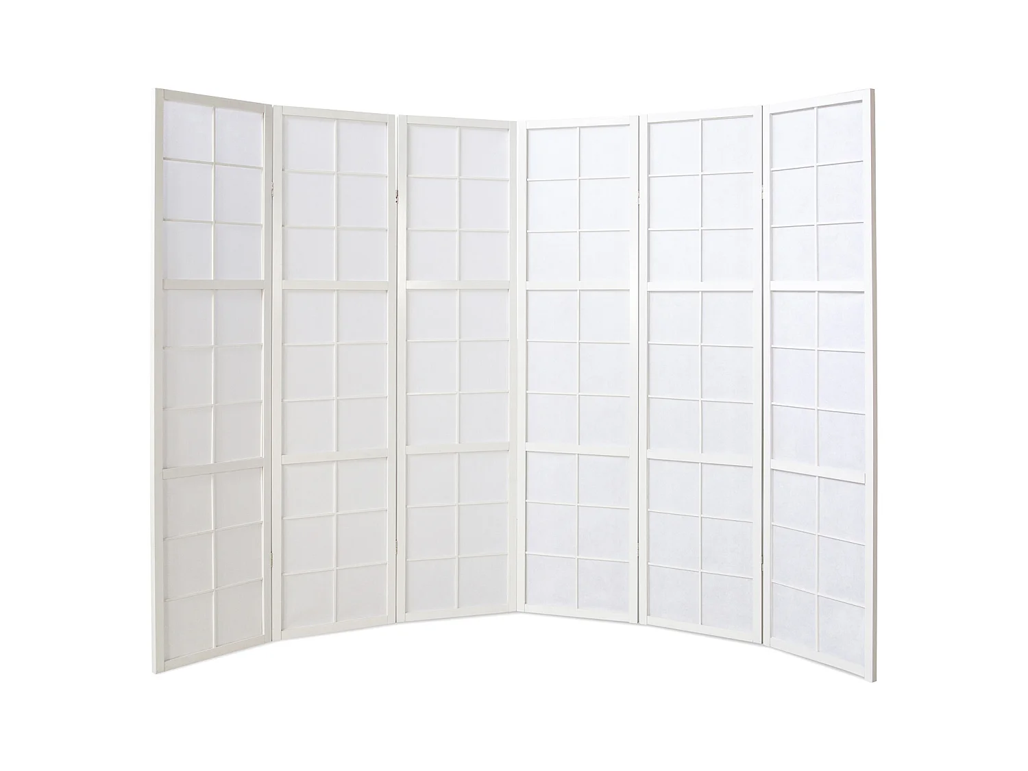 Paravent 264x175x2,2 cm blanc Shoji