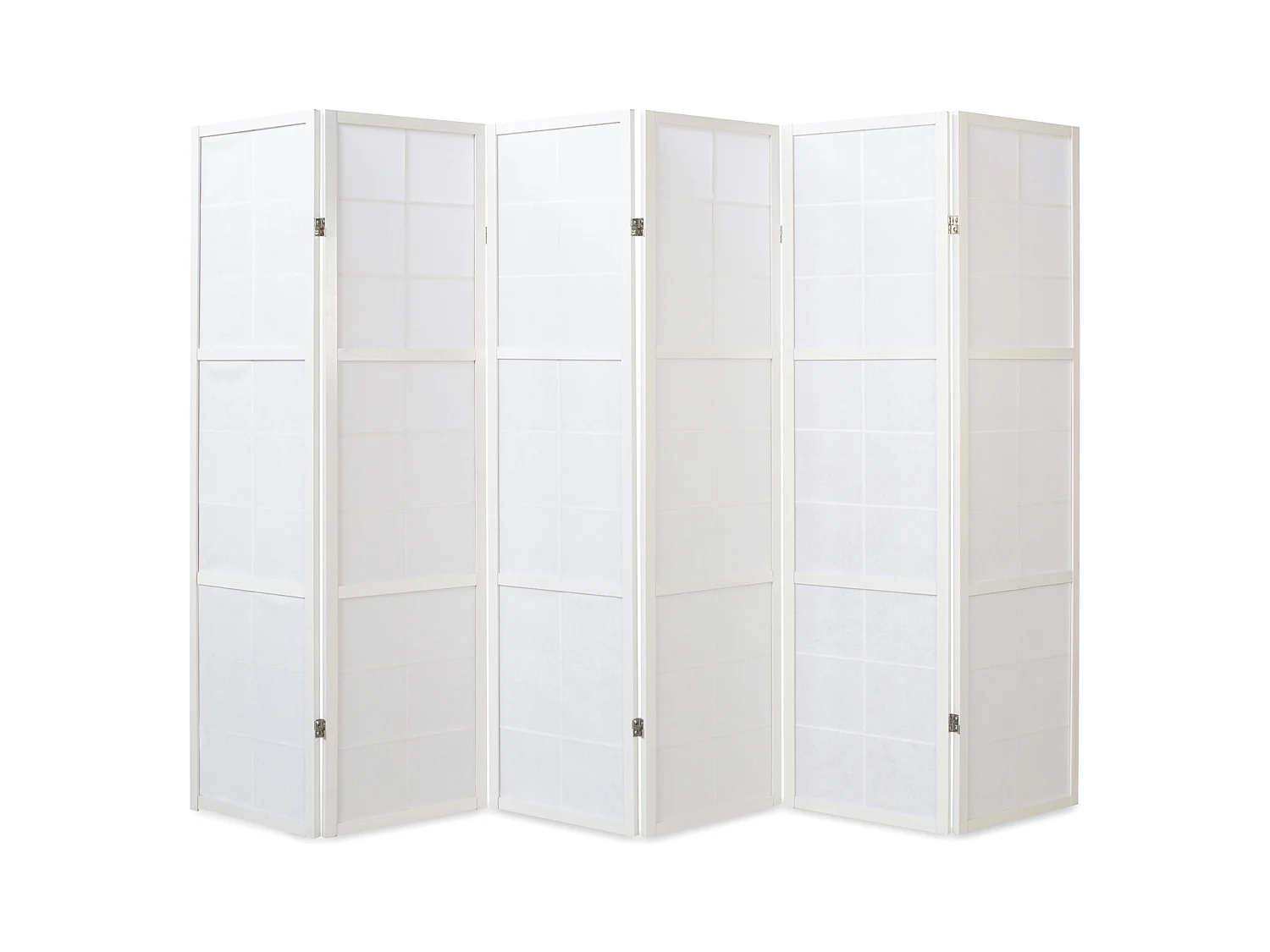 Paravent 264x175x2,2 cm blanc Shoji