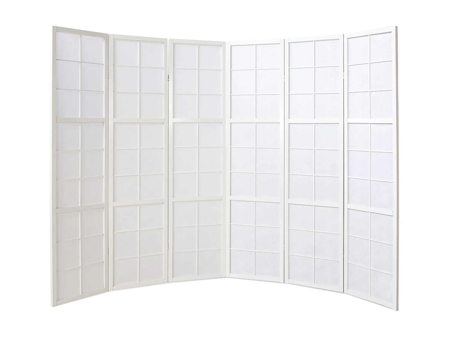 Paravent 264x175x2,2 cm blanc Shoji