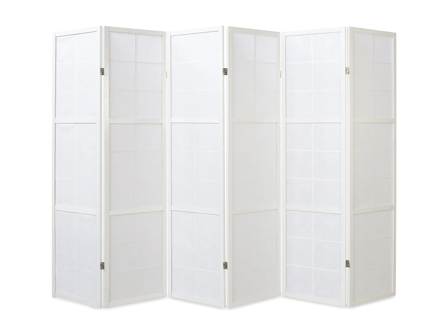 Paravent 264x175x2,2 cm blanc Shoji