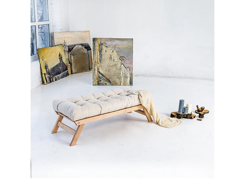 Bank 1.4x0.5x0.43 m Crème allegro