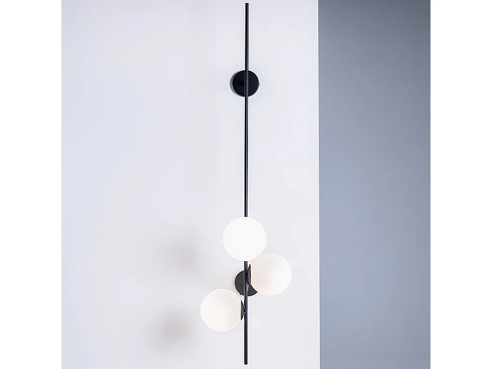 Lámpara de pared 0,5x0,42x1,5 m negra Bobler 2connect