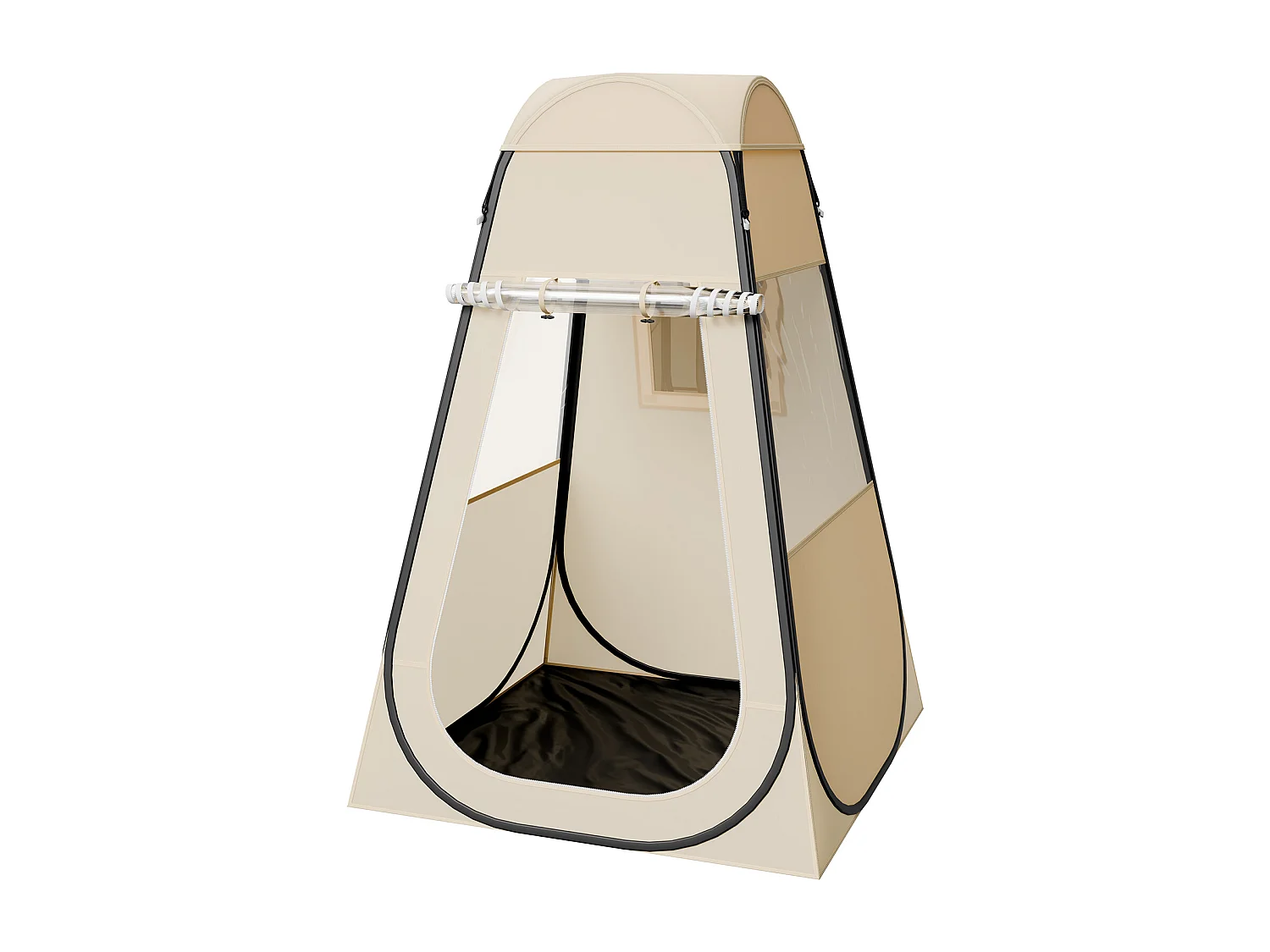 Tenda de Esporte SucceBuy Transparente 120 x 120 cm Tenda Bolha Pop Up para 1 Pessoa, Abrigo Externo com Tapete de Chão, Cobertura Superior