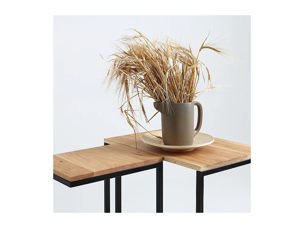 Beistelltisch 40x30x60 cm Schwarz Lupe 30