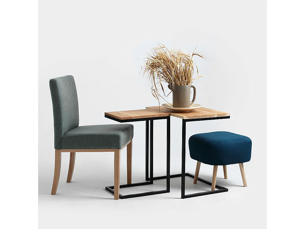 Beistelltisch 40x30x60 cm Schwarz Lupe 30