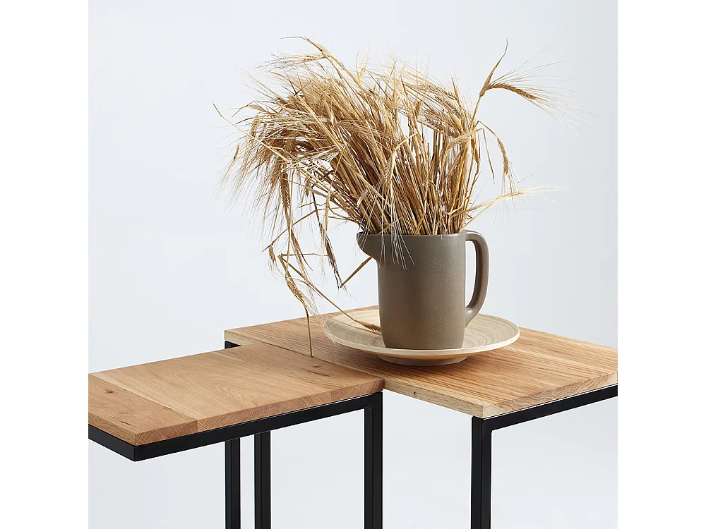 Beistelltisch 40x30x60 cm Schwarz Lupe 30