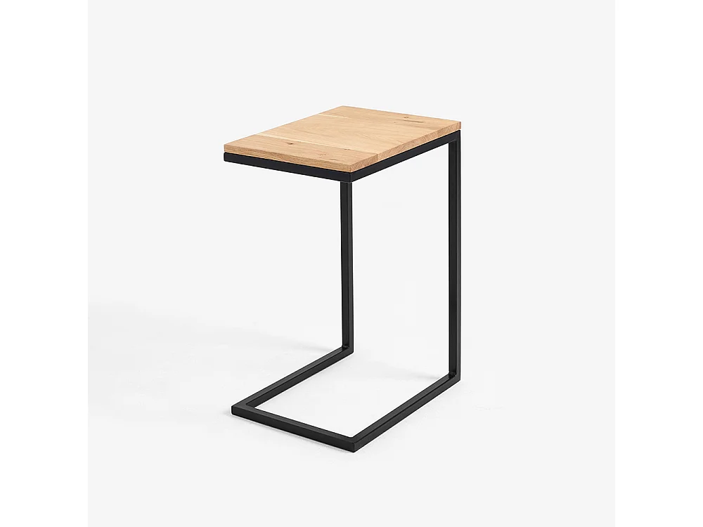 Bijzettafel 40x30x60 cm Eiken Zwart Lupe 30