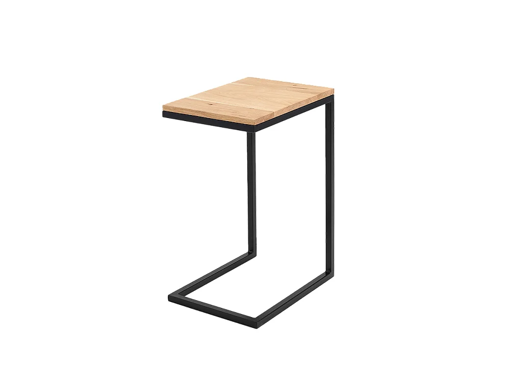 Bijzettafel 40x30x60 cm Eiken Zwart Lupe 30