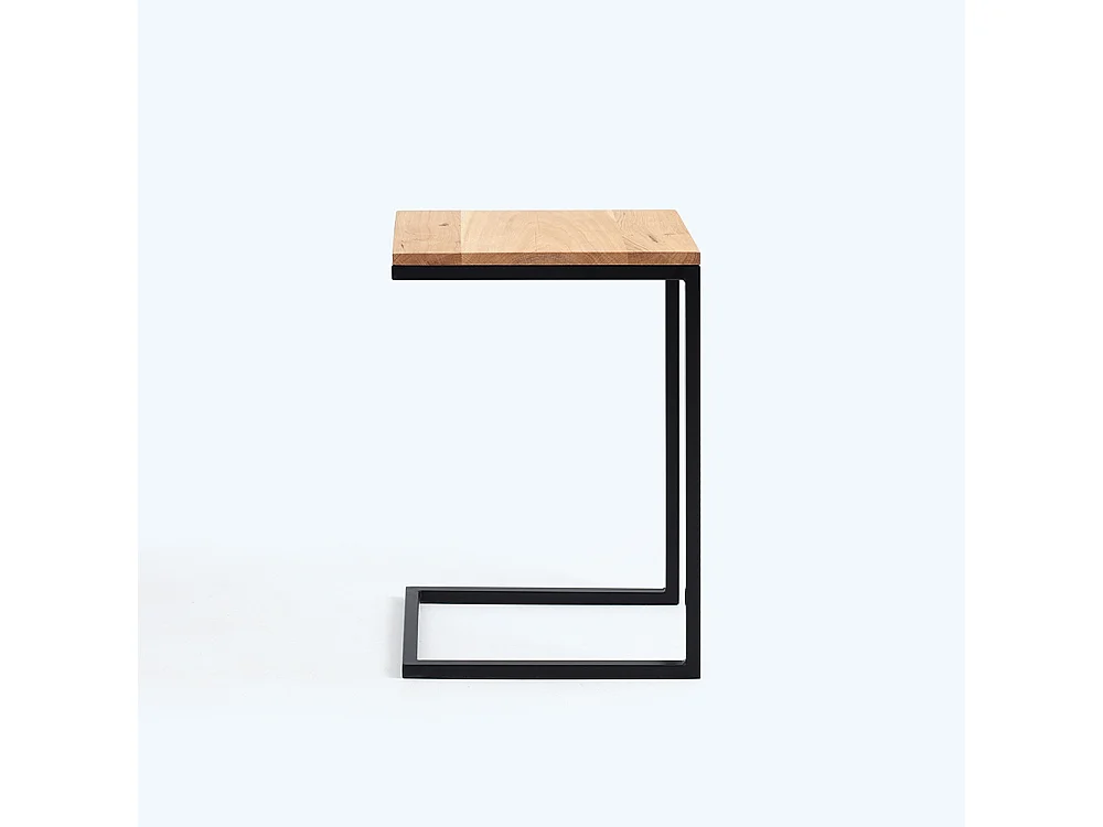 Bijzettafel 40x30x60 cm Eiken Zwart Lupe 30