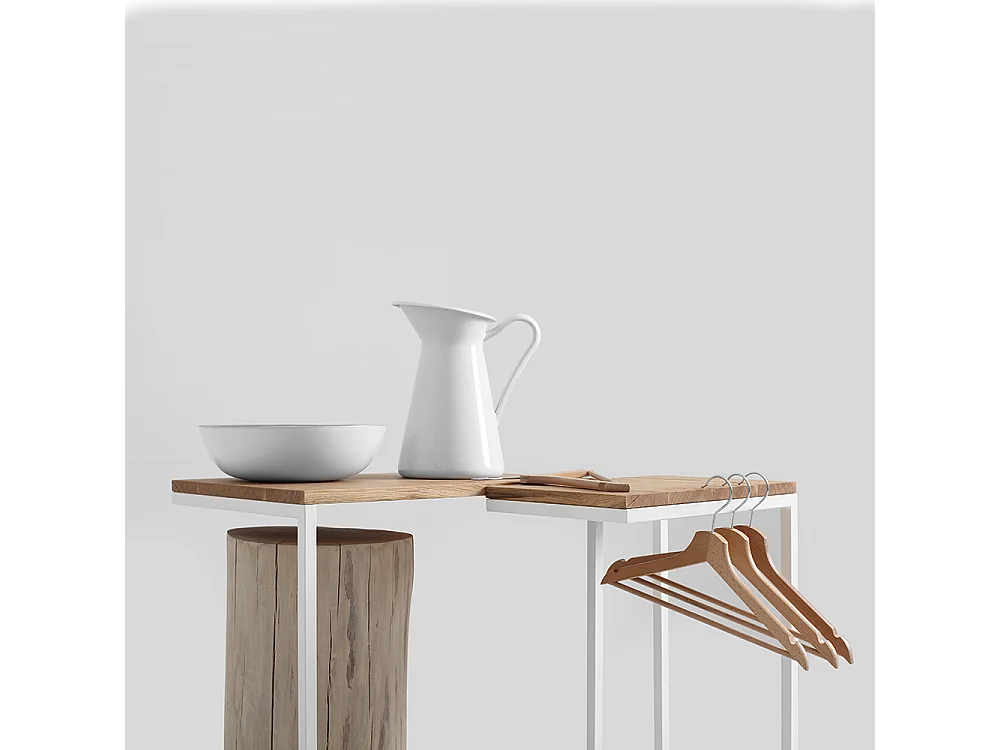 Table d'appoint 40x30x60 cm Blanche Lupe 30