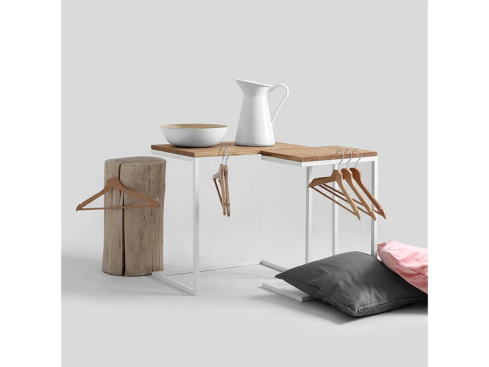 Table d'appoint 40x30x60 cm Blanche Lupe 30