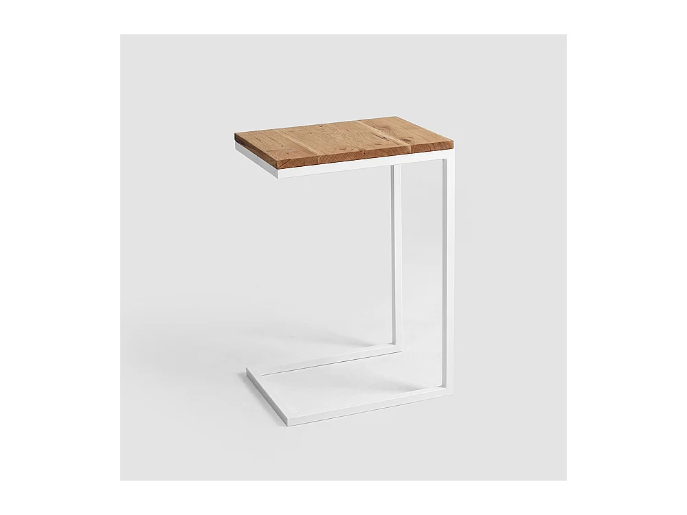 Beistelltisch 40x30x60 cm Weißeiche Furnier Lupe 30