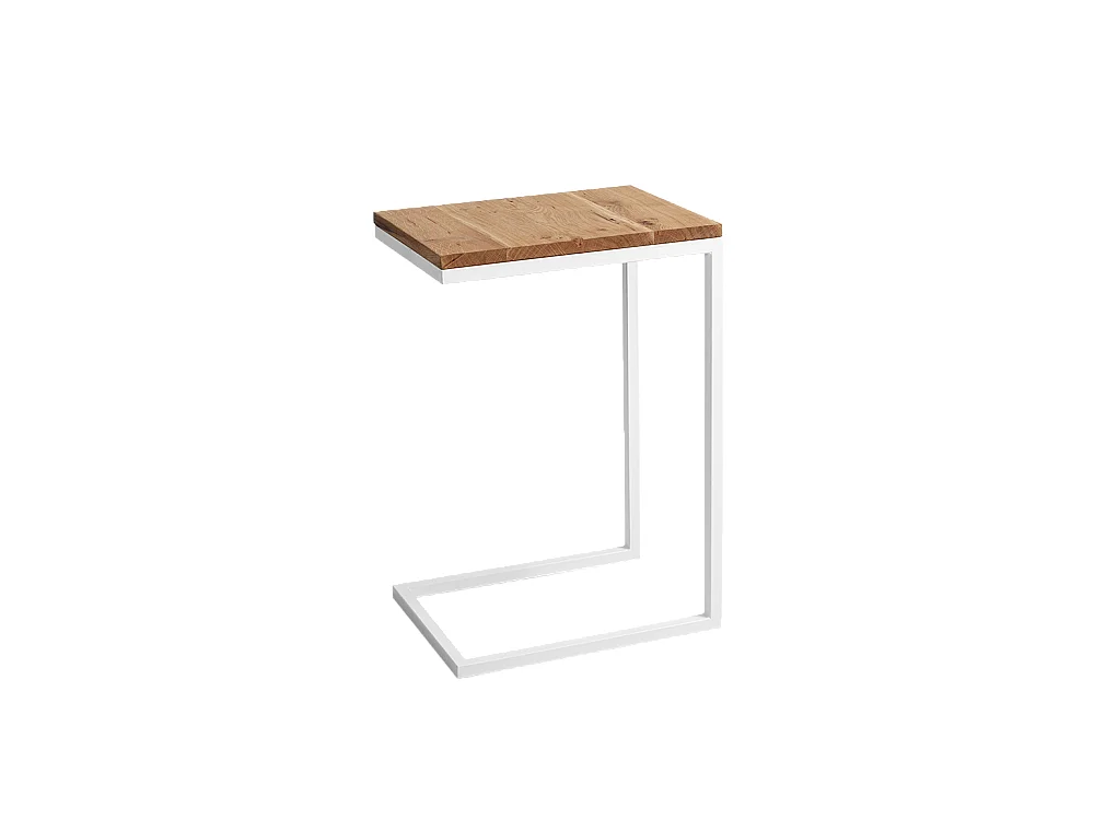 Beistelltisch 40x30x60 cm Weißeiche Furnier Lupe 30