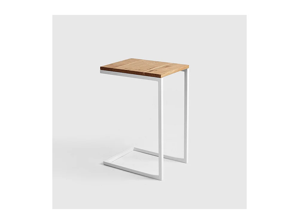 Beistelltisch 40x30x60 cm Weißeiche Furnier Lupe 30