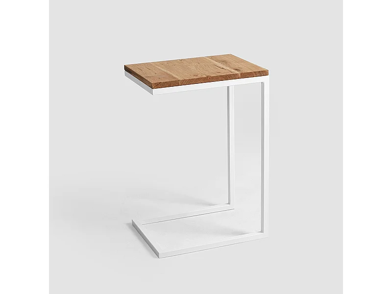 Table d'appoint 40x30x60 cm chêne blanc plaqué Lupe 30