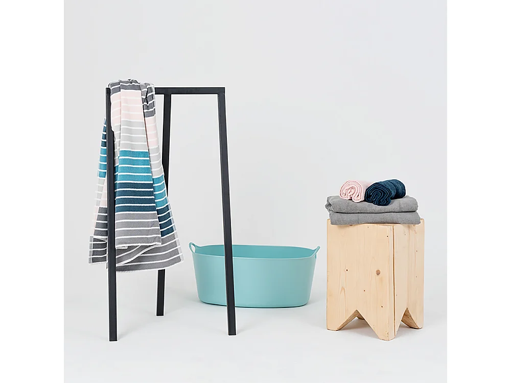 Porte-serviettes 0,4x1x1 m noir KAYA BATH L