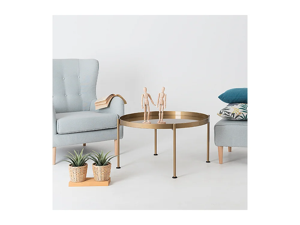 Table basse dorée Hanna métal 40-1F