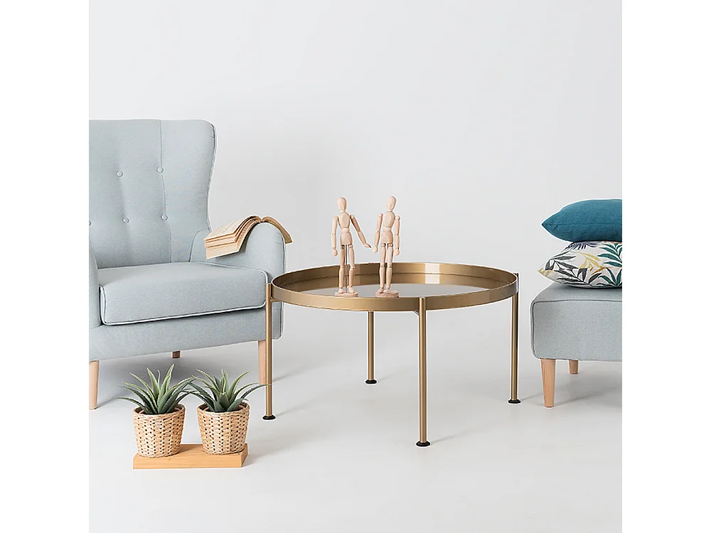 Mesa de centro dorada Hanna metal 40-1F