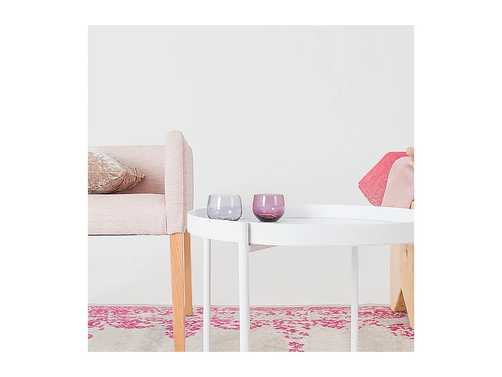 Couchtisch weiß Hanna Metall 40-1f