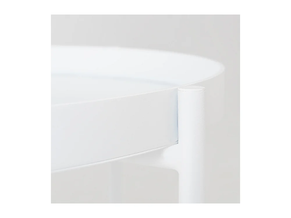 Mesa de centro branca Hanna metal 40-1f