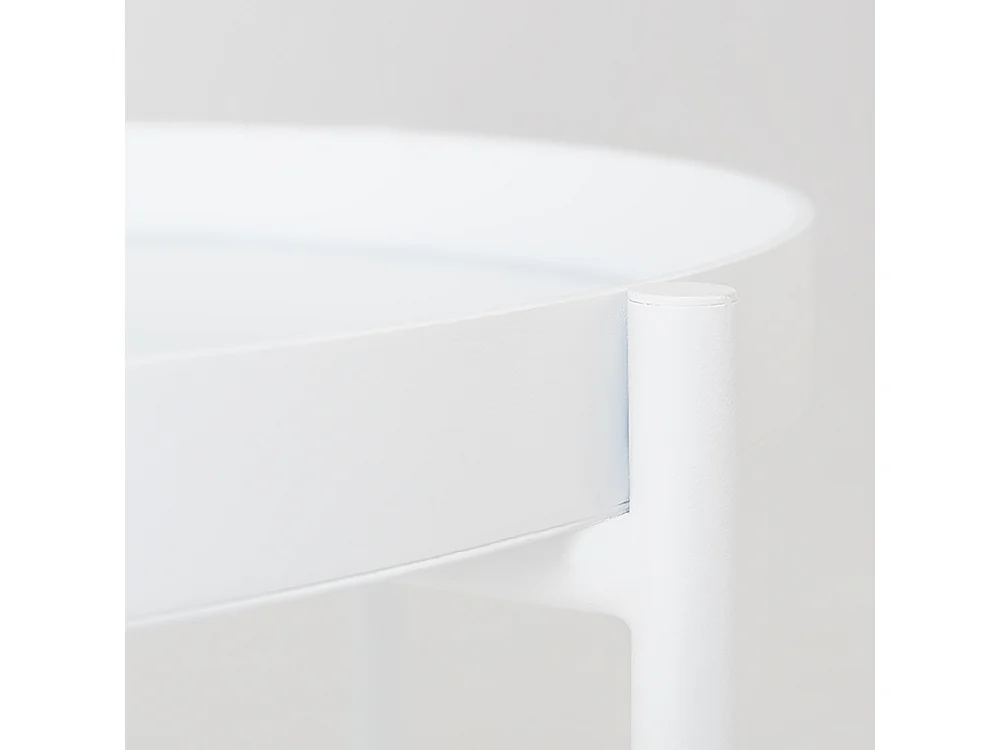 Mesa de centro branca Hanna metal 40-1f