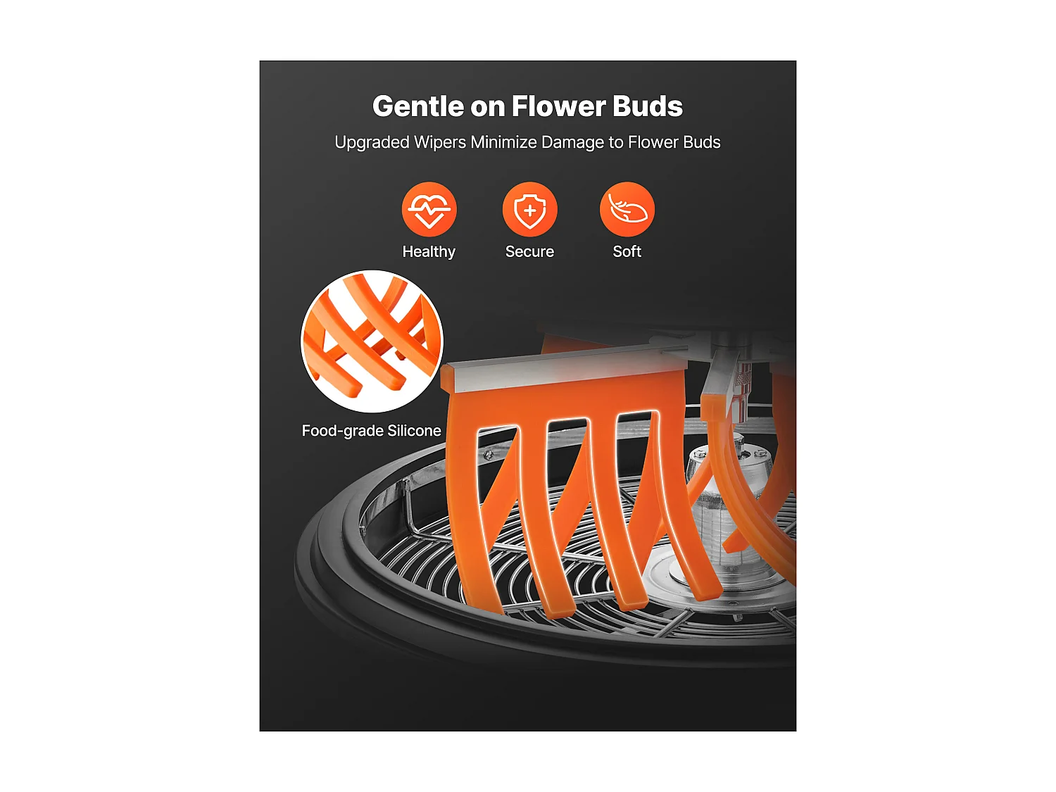 Effeuilleuse Manuelle SucceBuy 49 cm Coupe-bourgeons Lame en Acier Inoxydable, Bol à Découpe Hydroponique Humide et Sèche, Coupe Rotative Torsadée