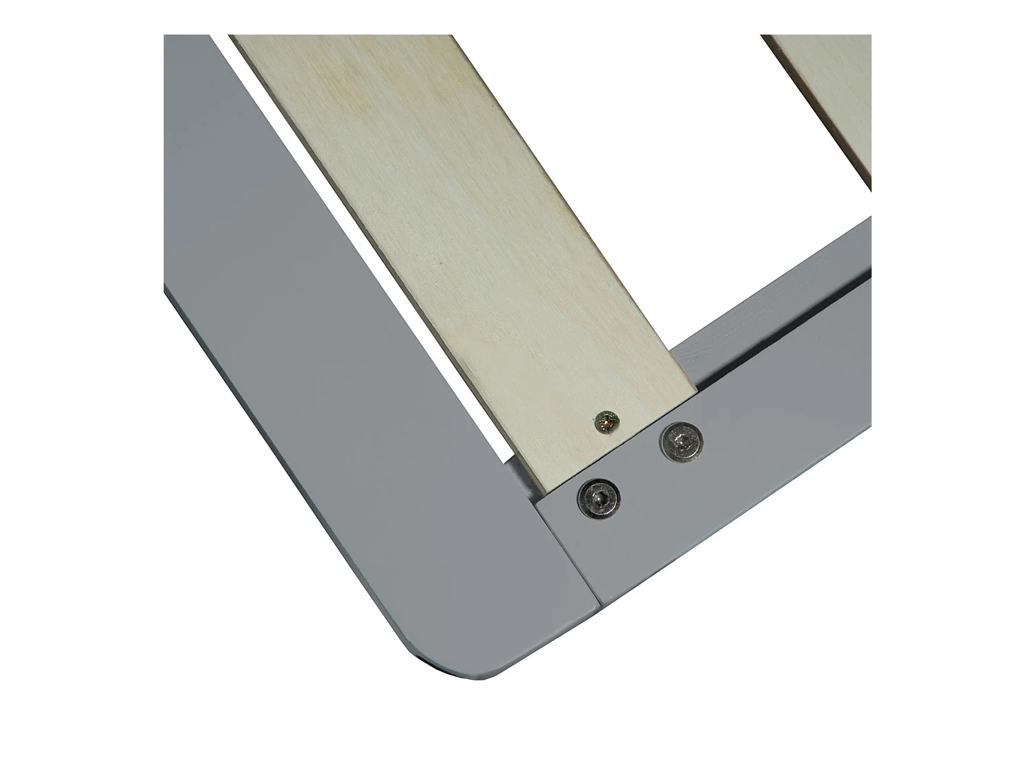 Łóżko rodzinne 270x200 cm, szare, drewniana paleta łóżkowa