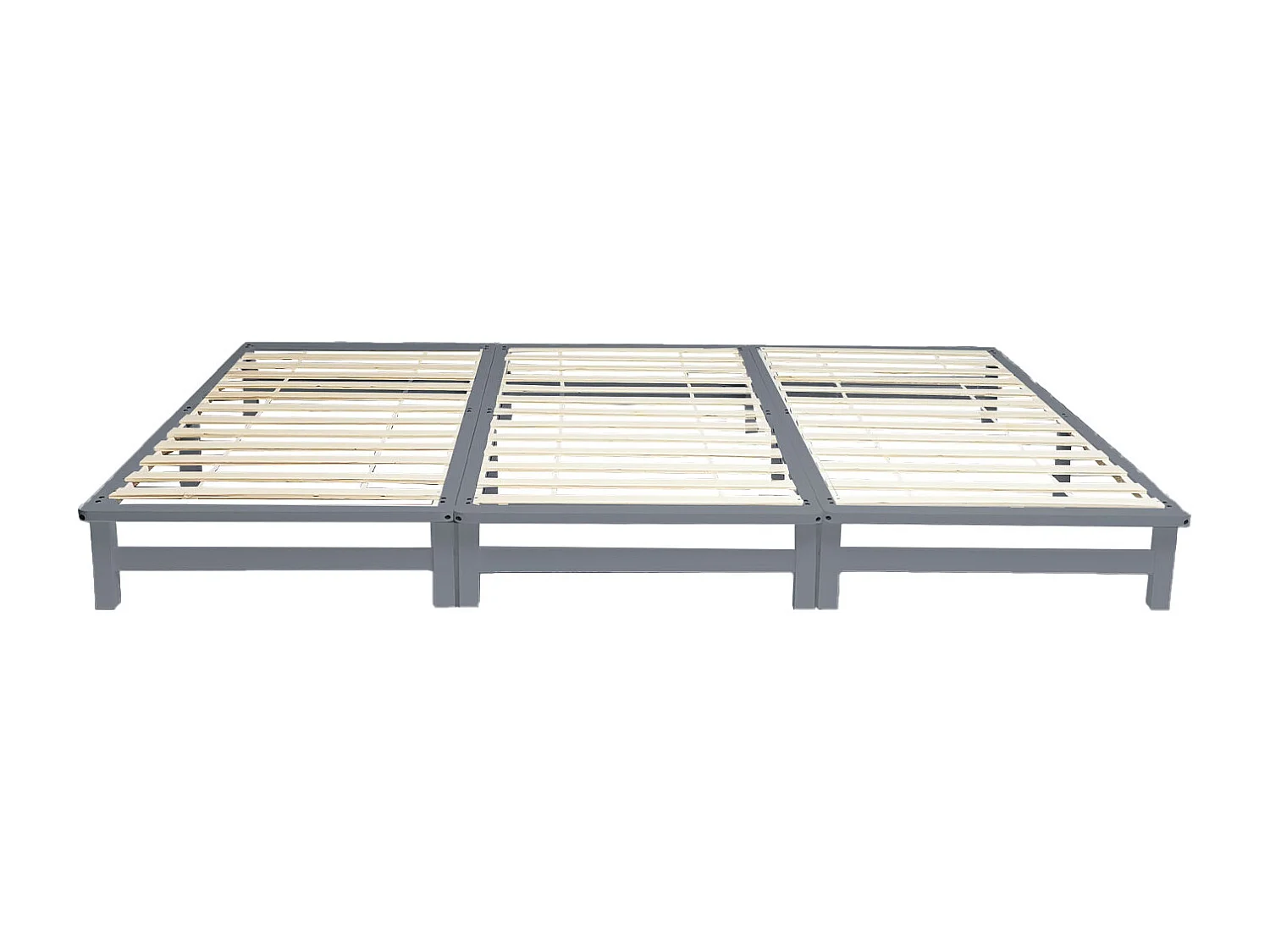 Cama familiar 270x200 cm cama pallet de madera gris