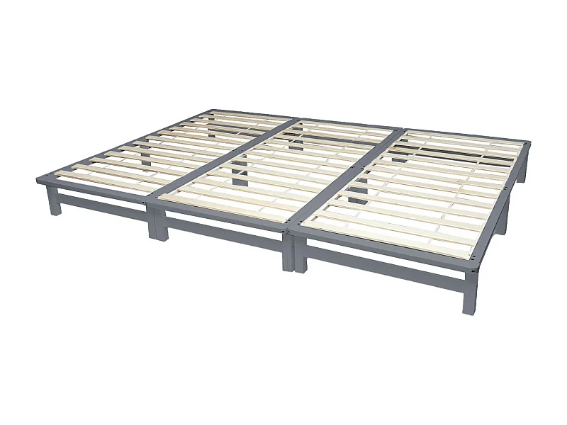 Familiebed 270x200 cm grijs houten bedpallet bed