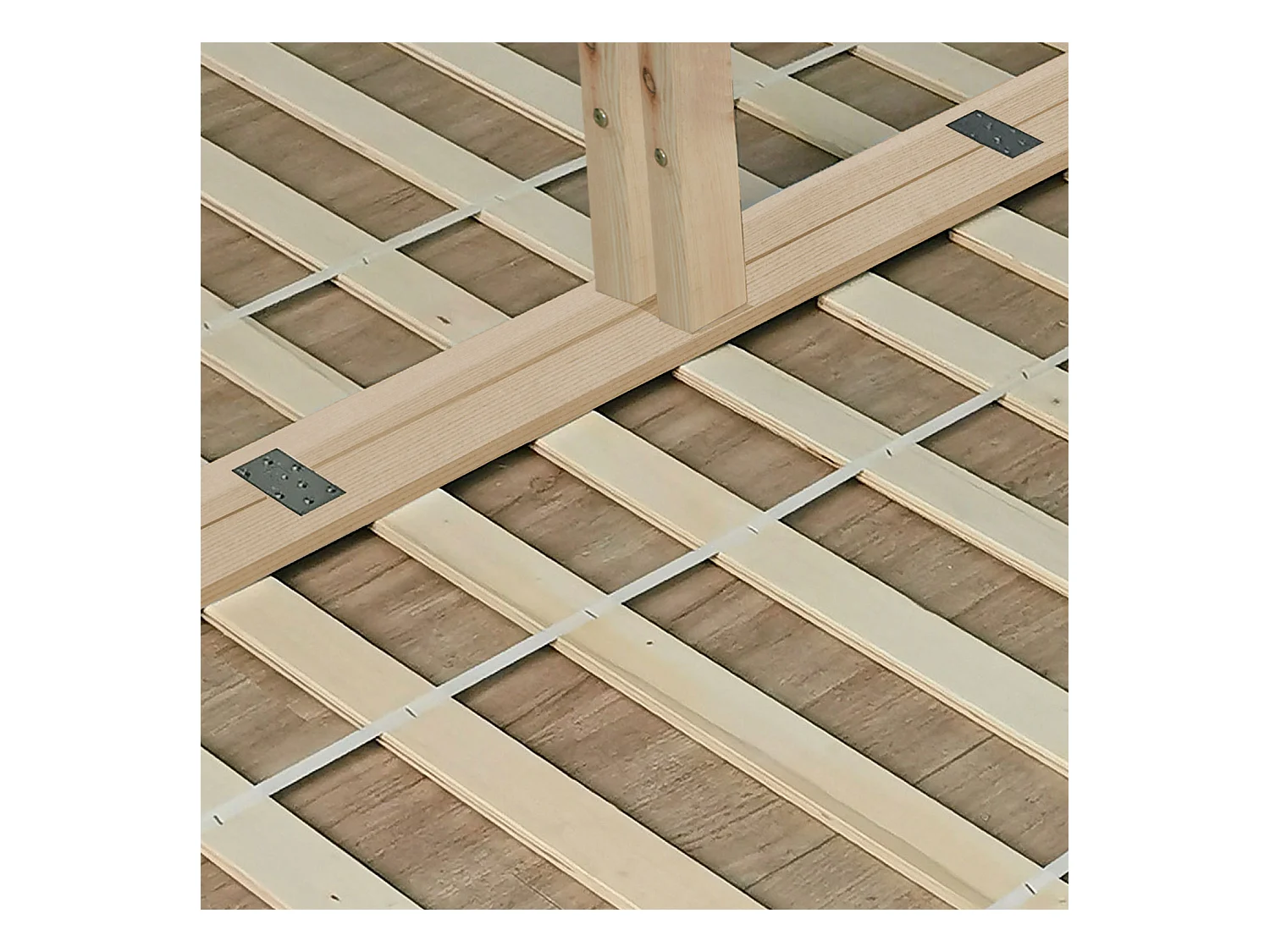 Łóżko 270x200 cm Solidna rama Futon